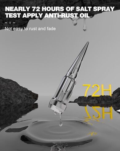 GAsupply 20pcs 1/2-20 Spike Lug Nuts Chrome, 1/2 x 20 Locking Spiked Lug Nut Spline 4.4" 112mm Tall, Closed End Bulge Acorn 60 Degree Cone/Conical Seat in Kuwait