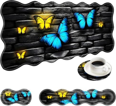 Large Mouse Pad and Keyboard Wrist Rest, Desk Pad for Keyboard and Mouse, 4-in-1 Large Gaming Mouse Pad with Wrist Support, Desk Mat for Home Office Study Game-Tiger Eyes in Saudi Arabia