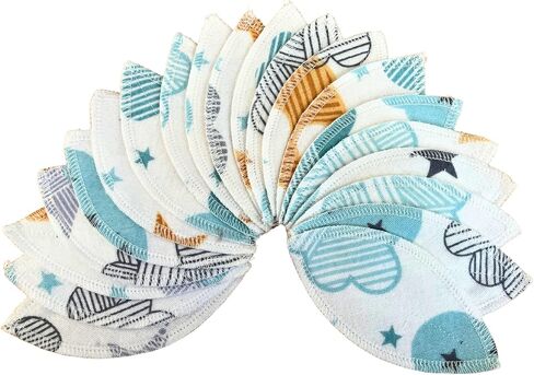 Lilind® 10 عبوات من الفوط ذات الشفاه المتداخلة، قماش عضوي قابل لإعادة الاستخدام، وسادات الدورة الشهرية قابلة للغسل، بدون نفايات 100% قطن زهور عشوائية in Kuwait