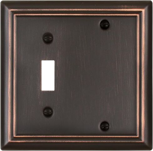 Pure White 2 Toggle/1 Decorator Wall Plates, 1-Pack Combo Double Toggle/Single Rocker Switch Plates, Durable Metal, 3-Gang, 6.77''*4.88'', Midsize in Kuwait