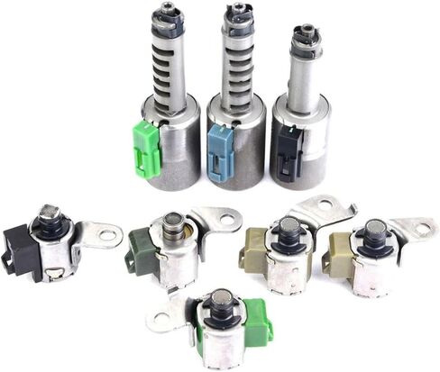 8pcs Transmission Solenoids Set Compatible For Volvo XC90 S60 S80 V50 AW55-50SN AW55-51SN AF33-5 AW235 RE5F22A in Kuwait