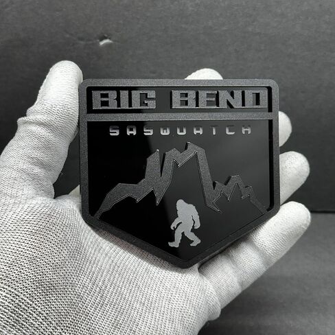 2X Big Bend Sasquatch Custom Emblem Badge Logo for Ford Bronco Matte Black/Black Sport Offroad 4x4 SUV Truck Car-Safe Adhesive Easy Install in Saudi Arabia
