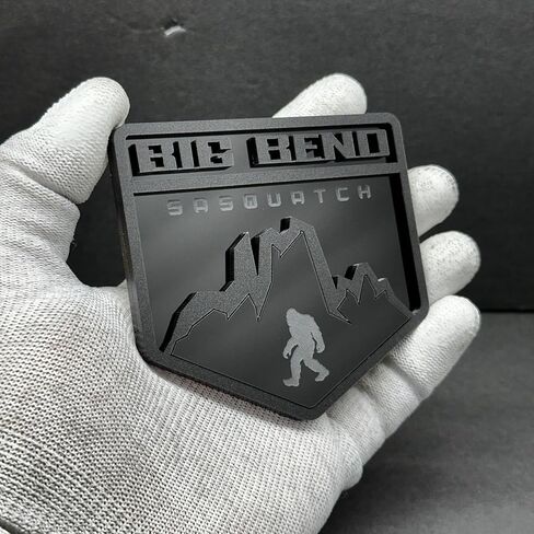 2X Big Bend Sasquatch Custom Emblem Badge Logo for Ford Bronco Matte Black/Black Sport Offroad 4x4 SUV Truck Car-Safe Adhesive Easy Install in Saudi Arabia