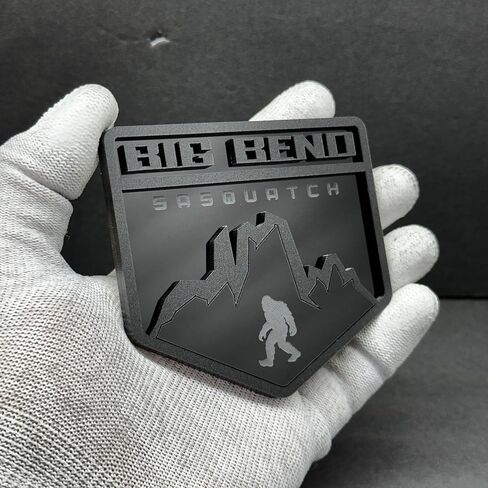 2X Big Bend Sasquatch Custom Emblem Badge Logo for Ford Bronco Matte Black/Black Sport Offroad 4x4 SUV Truck Car-Safe Adhesive Easy Install in Saudi Arabia