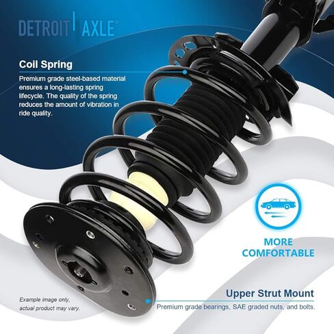 Detroit Axle - Front Strut for 2013 2014 2015 2016 2017 2018 2019 2020 Ford Fusion, Complete Quick Strut with Coil Spring Replacement Install Ready Suspension Shock Assembly in Saudi Arabia