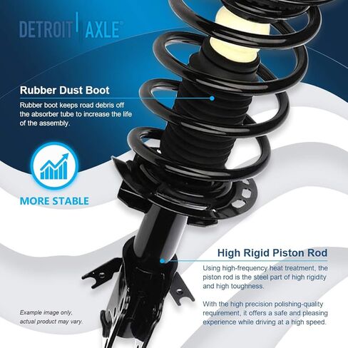 Detroit Axle - Front Strut for 2013 2014 2015 2016 2017 2018 2019 2020 Ford Fusion, Complete Quick Strut with Coil Spring Replacement Install Ready Suspension Shock Assembly in Saudi Arabia