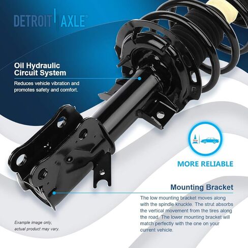 Detroit Axle - Front Strut for 2013 2014 2015 2016 2017 2018 2019 2020 Ford Fusion, Complete Quick Strut with Coil Spring Replacement Install Ready Suspension Shock Assembly in Saudi Arabia