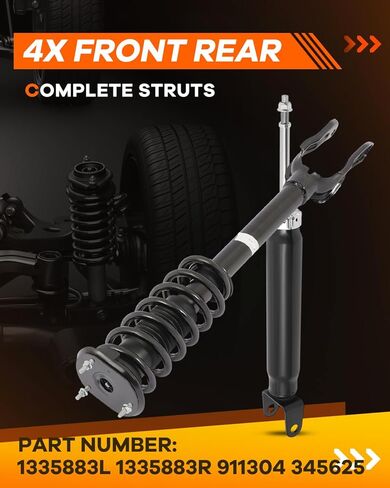 OCPTY Front and Rear Pair Complete Struts Assembly Shocks Fit for 2011 2012 2013 2014 2015 for Jeep Grand for Cherokee 1335883L 1335883R 911304 345625 Replacement Suspension Kit in Saudi Arabia