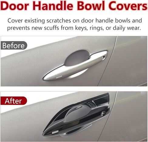 Exterior Door Handle Bowl Covers Compatible with Toyota Camry LE SE XLE XSE 2018-2026 ABS Glossy Black in Saudi Arabia