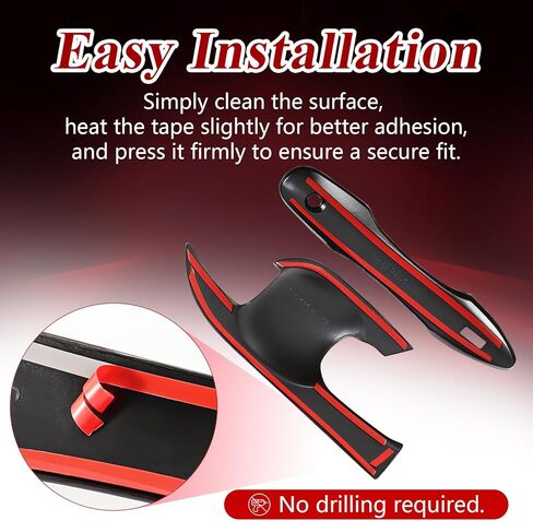 Exterior Door Handle Bowl Covers Compatible with Toyota Camry LE SE XLE XSE 2018-2026 ABS Glossy Black in Saudi Arabia