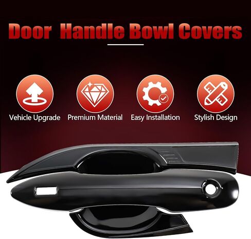 Exterior Door Handle Bowl Covers Compatible with Toyota Camry LE SE XLE XSE 2018-2026 ABS Glossy Black in Saudi Arabia