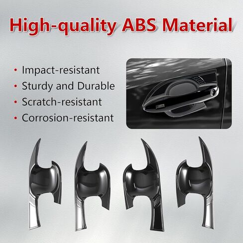 Exterior Door Handle Bowl Covers Compatible with Toyota Camry LE SE XLE XSE 2018-2026 ABS Glossy Black in Saudi Arabia