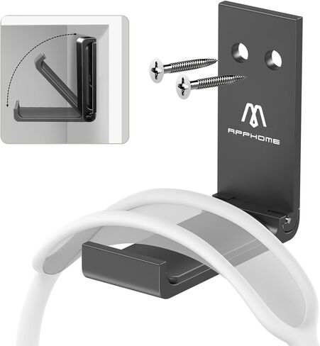(2 Pack) Headphone Stand Hanger Wall Mount Foldable Headphone Hook, Save Space Durable Aluminum Headset Stand Holder for Universal Gaming Headset in Saudi Arabia