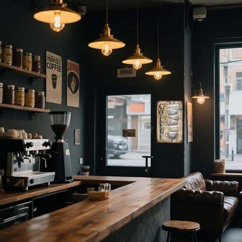 ديكورات القهوة، علامة فنية جدارية معدنية عتيقة لبار القهوة والمطبخ والمقهى وديكور المنزل مقاس 8 × 12 بوصة in Kuwait