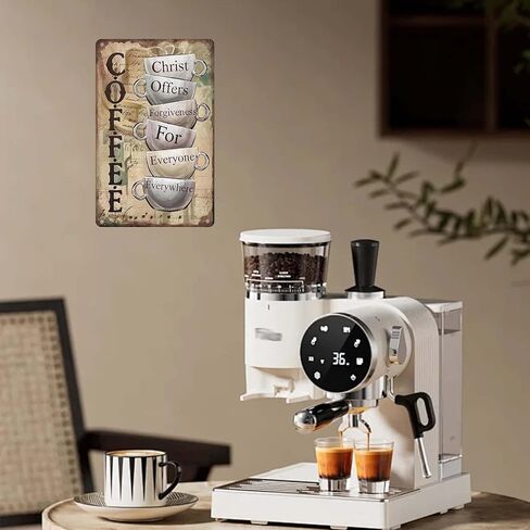 ديكورات القهوة، علامة فنية جدارية معدنية عتيقة لبار القهوة والمطبخ والمقهى وديكور المنزل مقاس 8 × 12 بوصة in Kuwait