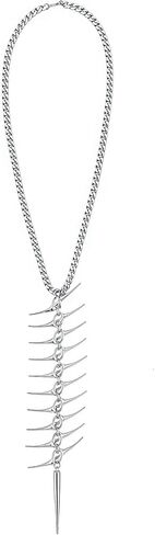 Punk Spike Necklaces Thorn Barbed Wire Necklace Chainmail Goth Grunge Necklaces Alt Hippop Punk Long Back Necklace Y2K Stainless Steel Jewelry for Women&Men in Kuwait