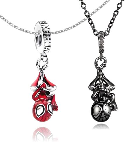 Spiderman Necklace for Women and Men,Skin-Friendly Jewelry with Gift Box,Adjustable Spider Pendant Chain,Superhero Symbols,Ideal for Christmas, Halloween, Birthday Gifts in Kuwait