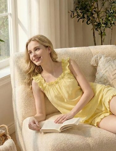 Womens Pajamas Set 2 Piece Ruffle Pj Set Lightweight Summer Pajamas Tank and Shorts Bridal Pj in Saudi Arabia