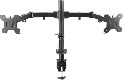 DL-MS02 Desk Stand Full Motion 360 Degree Steel Dual Monitor Stand 10"-27" Clip Base Monitor Mount Arm Load 9.9kg in Saudi Arabia