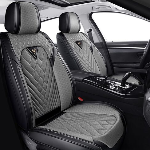 Car Seat Covers for BMW X1 2013-2026, Premium Nappa Leather Waterproof & Anti-Slip, Full Coverage Customized fit BMW X1 Seat Covers Full Set (5 Seats Standard,Black-Red) in Kuwait