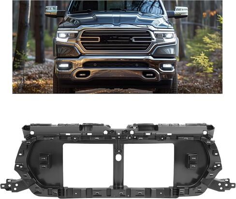 HECASA Upper Grille Support Base Compatible with 2019 2020 2021 2022 2023 2024 Dodge Ram 1500 Front Upper Grill Support Mounting Panel Black in Saudi Arabia