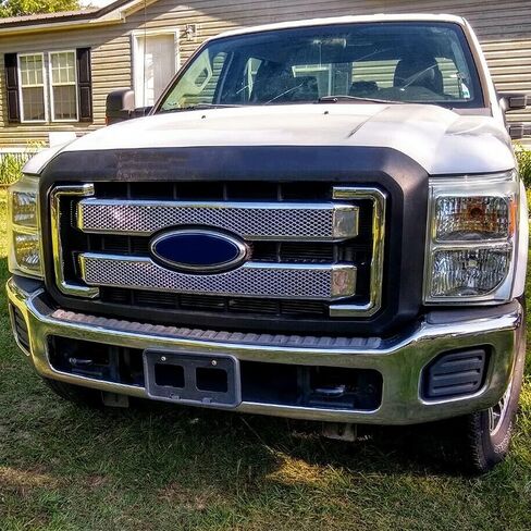 KUAFU مصبغة تريم متوافقة مع 2011-2016 فورد F-250 F-350 F-450 F-550 سوبر واجب شبكة أمامية غطاء الشواية الكروم البلاستيك (ABS) in Saudi Arabia