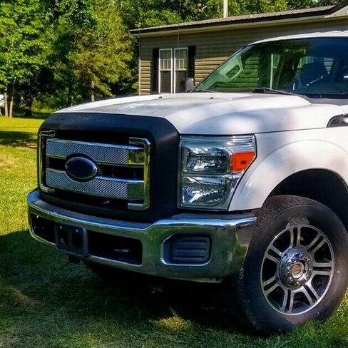 KUAFU مصبغة تريم متوافقة مع 2011-2016 فورد F-250 F-350 F-450 F-550 سوبر واجب شبكة أمامية غطاء الشواية الكروم البلاستيك (ABS) in Saudi Arabia