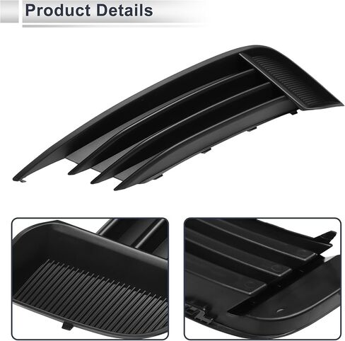 No.8V5807681 for Audi A3 S3 2013-2017 Black Front Left Front Lower Bumper Fog Light Cover Inserts ABS 1 Pc in Saudi Arabia