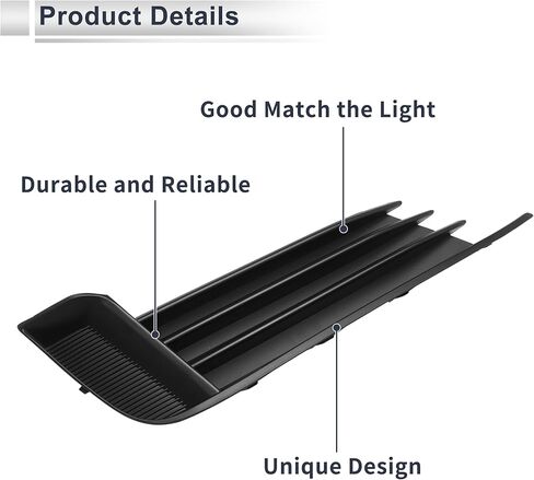No.8V5807681 for Audi A3 S3 2013-2017 Black Front Left Front Lower Bumper Fog Light Cover Inserts ABS 1 Pc in Saudi Arabia