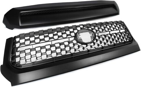 Front Bumper Grille & Hood Bulge Molding Matte Black Fit for Tundra 2014-2021 in Kuwait