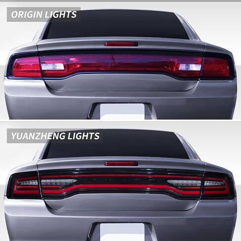 VLAND LED Tail Lights For Dodge Charger 2011-2014 7th Gen Pre Facelift, With Sequential Red Turn Signal & Startup Animation, Driver & Passenger Side in Saudi Arabia