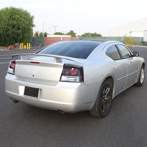 SPEC-D TUNING Black Housing Clear Lens Tail Lights Compatible with 2005-2010 Dodge Charger, Left + Right Pair Assembly in Saudi Arabia