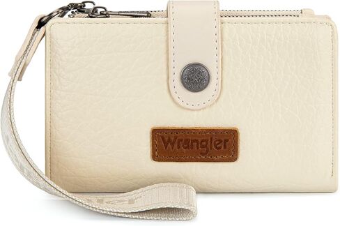 محفظة X Wrangler صغيرة للنساء، محفظة معصم بحجب Rfid ذات سعة كبيرة ومحفظة ثنائية الطي مع جيب للعملات المعدنية in Kuwait