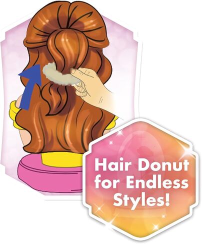 Disney Princess Deluxe 14 بوصة Belle Styling Head مع 12 إكسسوارات تصفيف الشعر ، 13 قطعة ، ألعاب Kids للأعمار 3 حتى اللعب فقط in Kuwait