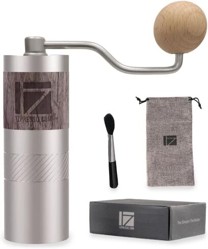 1Zpresso Q Manual Coffee Grinder, Mini Slim Travel Sized, Stainless Steel Conical Burr, Numerical Adjustable Setting for Pour Over French Press Cold Brew in Saudi Arabia