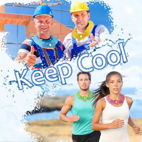 Retisee 36 Pieces Cooling Neck Wraps Neck Cooling Tube Ice Scarf Cooling Bandana Headband Neck Coolers Tie Around Neck Accessories for Summer Heat Women Men Kids Dogs Outdoor, 12 Colors in Saudi Arabia