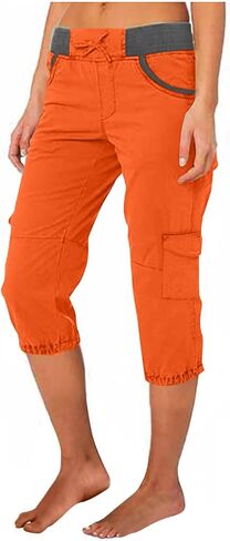 Womens Capris for Summer Bottoms Lightweight Hiking Athletic Joggers Cute Comfortable Cargo Capri Pants in Saudi Arabia