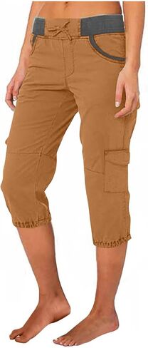Womens Capris for Summer Bottoms Lightweight Hiking Athletic Joggers Cute Comfortable Cargo Capri Pants in Saudi Arabia