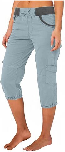Womens Capris for Summer Bottoms Lightweight Hiking Athletic Joggers Cute Comfortable Cargo Capri Pants in Saudi Arabia