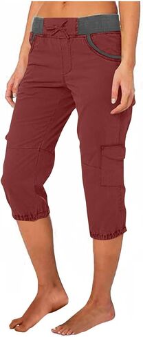 Womens Capris for Summer Bottoms Lightweight Hiking Athletic Joggers Cute Comfortable Cargo Capri Pants in Saudi Arabia