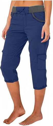 Womens Capris for Summer Bottoms Lightweight Hiking Athletic Joggers Cute Comfortable Cargo Capri Pants in Saudi Arabia