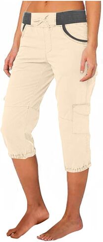 Womens Capris for Summer Bottoms Lightweight Hiking Athletic Joggers Cute Comfortable Cargo Capri Pants in Saudi Arabia