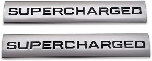 2X Rover/Sport Supercharged Badges Emblems Nameplate LR-SC-BR (Black/red) in Saudi Arabia