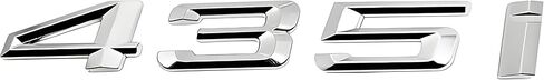 435i Emblem Decal Car Numbers Letters Decal Plating Badge 3D Metal Style Fit for BMW 435i Accessories Silver in Kuwait
