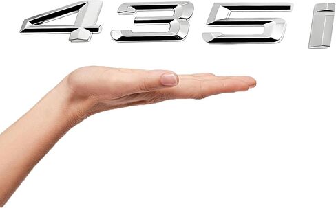 435i Emblem Decal Car Numbers Letters Decal Plating Badge 3D Metal Style Fit for BMW 435i Accessories Silver in Kuwait