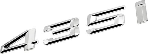 435i Emblem Decal Car Numbers Letters Decal Plating Badge 3D Metal Style Fit for BMW 435i Accessories Silver in Kuwait