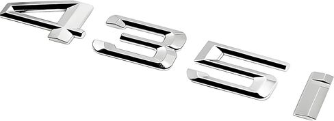 435i Emblem Decal Car Numbers Letters Decal Plating Badge 3D Metal Style Fit for BMW 435i Accessories Silver in Kuwait