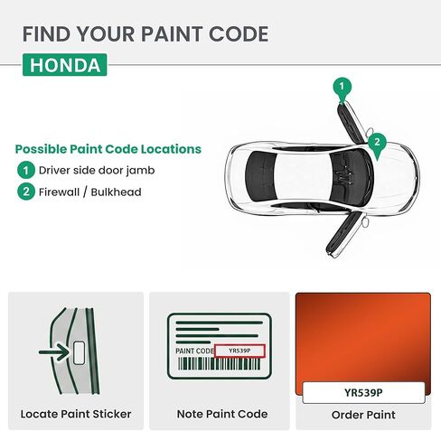 دهانات ERA - YR539P - لؤلؤة غروب الشمس البرتقالية لشركة HONDA تمامًا مع ألوان OEM المتطابقة مع طلاء السيارات - إصلاح الخدوش والرقائق للمعادن والبلاستيك - مجموعة متميزة - صنع في الولايات المتحدة الأمريكية in Saudi Arabia