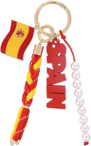 Madison Tyler American Mexican Brazilian Argentinian French British Spanish Flag Keychain | Country Patriotic Purse Bag Charm in Saudi Arabia
