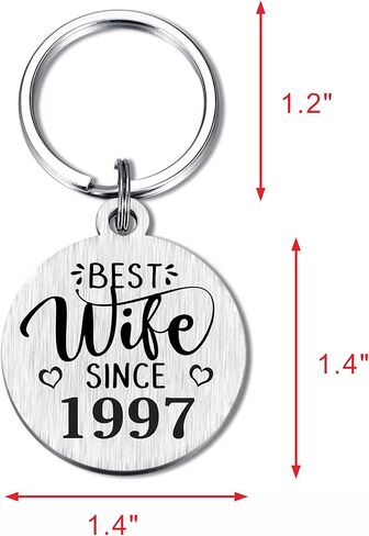 TANWIH 29th Anniversary Keychain Gifts for Wife - Best Wife Since 1997-29 Year Wedding Anniversary Keychain Gifts for Women Her in Saudi Arabia